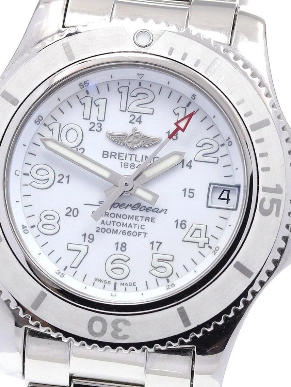 BREITLING Super Ocean II 36 A17312 Date White Dial Automatic Ladies Watch_870524